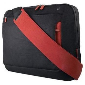 Belkin Borsa per Laptop 15.6 con Scomparto Felpato, Nero/Bordeaux