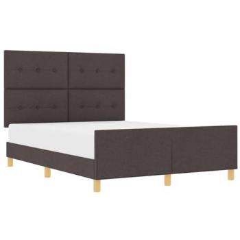 Cama Estructural Marrón Oscuro 140x200 cm – Marco de Tela