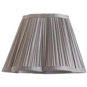 Dark Grey Pleated Faux Silk Lamp Shade by Loralei