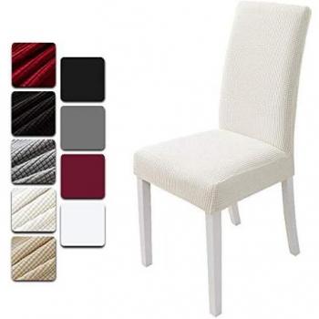 Dioxide Housse de Chaise en Tissu Jacquard, Extensible Amovible Lavable Couverture de Chaise, Housse de Salle à Manger pour Un Ajustement Universel