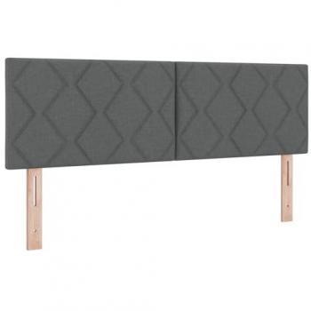 Dark Grey Geometric Fabric Headboard – 144 cm (VidaXL)