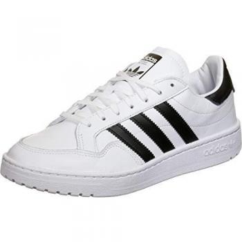 Adidas Team Court “Cloud” Collection Sneakers – White Leather & Core Black, US M9.5/W10.5