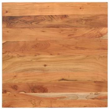 Tablero de mesa cuadrado madera maciza de acacia 80x80x2,5 cm Vidaxl Marrón