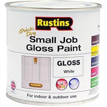 Rustins Quick Dry Small Job Gloss Paint White 250ml