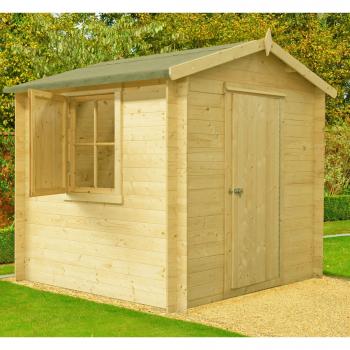 Shire Camelot Log Cabin Shed 2.7m x 2.7m (19mm)