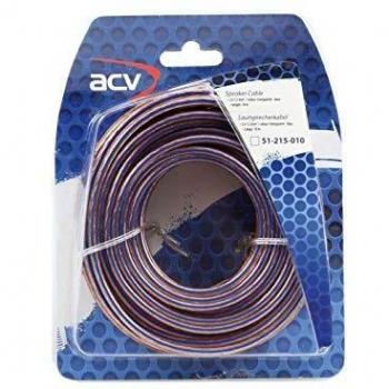 Lautsprecherkabel 2 x 1,5 mm transparent/blau 10 Meter