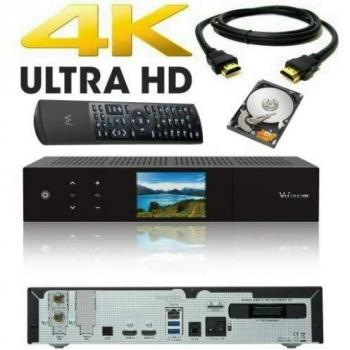 Dual‑Tuner VU+ Duo 4K – 2 TB HDD, DVB‑S2X FBC, UHD‑2160p, Linux‑Kompatibel