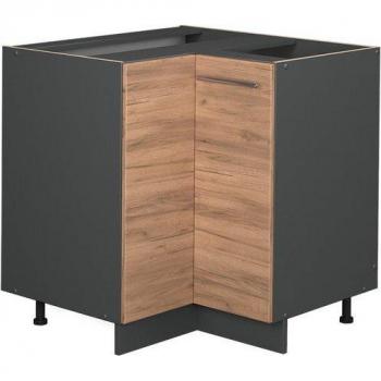 Eckschrank Fame-Line Goldkraft Eiche – 80,5 cm – Ap Eiche Vicco
