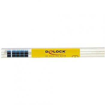 Delock 2‑Satz DIP-Kippschalter Piano (2‑stellige) 2,54 mm Raster, THT, blau – Packung mit 5 Einheiten