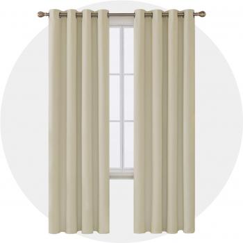 Deconovo Machine Washable Blackout Curtains 2 Panels