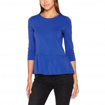 Only Onllive Love Peplum 3/4 Top, Camisa Manga Larga para Mujer, Azul