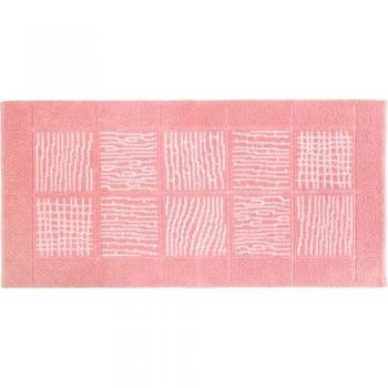 Tapis de Bain Absorbant Coton Shaggy Rose 65x140 cm