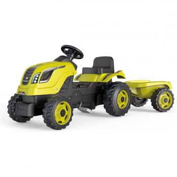 Tracteur Smoby Farmer XL avec remorque verte