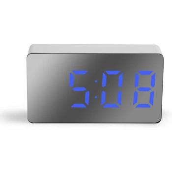 Reloj Espejo LCD Multi‑Uso con USB 5V y Luz Nocturna