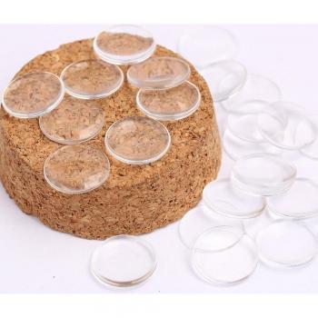 Reidgaller Flache 14mm Glas Cabochons für Schmuckprojekte