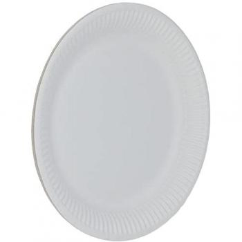 Platos de Papel 100 unidades, 23 cm, Fibra Fresca