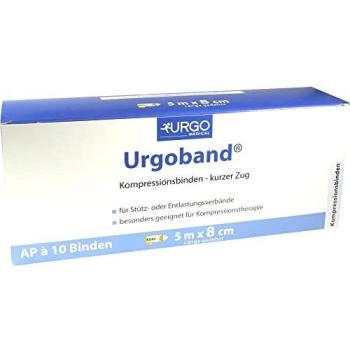 Urgoband Kurzschnur 8 cm × 5 m – Verpackt in 10‑Einheiten-Box