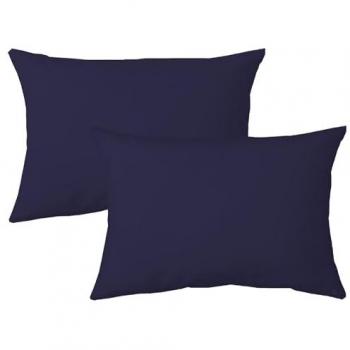 Taie d’oreiller LAGO 50×70 cm – Polyester microfibre – Bleu marine – Duo