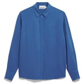 Blusa de manga larga con estampado floral discreto para mujer