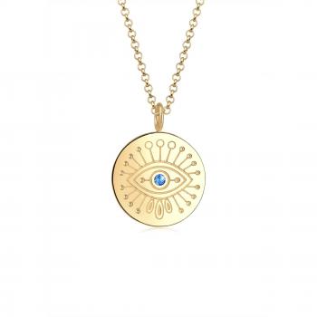 Collana Stile Hippie con Malocchio e Gemme in Argento 925