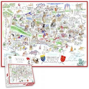 Tim Bulmer's Map of Sussex 1000 Piece Puzzle