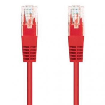 C-Tech UTP Patchcord Cat5e – 0,25 m, Rotes Kabel, Netzwerk