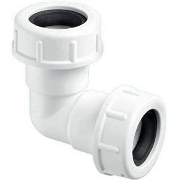 White 135° Overflow Bend R2M 19/23mm