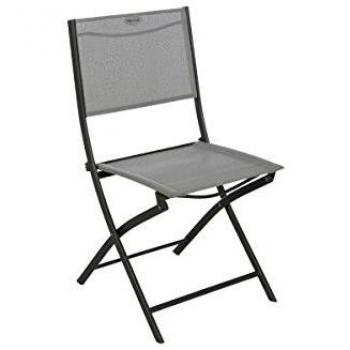 Chaises jardin pliantes Modula Galet Graphite