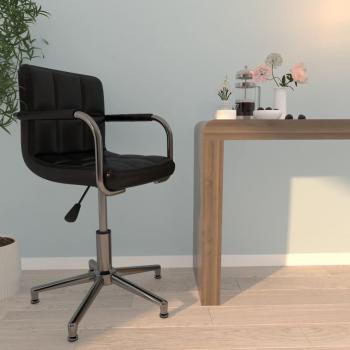Fauteuil de Bureau Vidaxl Noir Similicuir, Pivotant pour Ordinateur