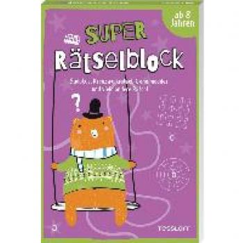 Super Rätselblock ab 8 Jahren.Sudokus Kreuzwörträtsel Geheimcodes und viele andere Rätsel