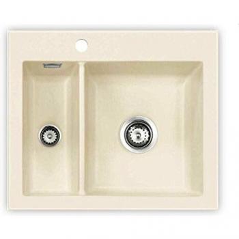 Systemceram Mera 60 Jasmin Keramikspüle Handbetätigung Beige matt