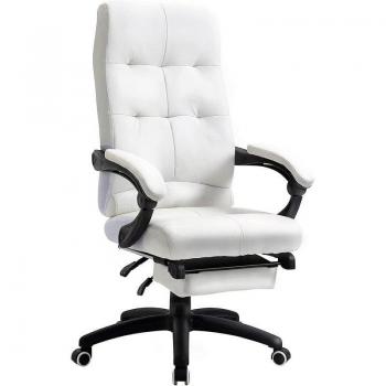 Silla Ergonómica de Oficina Vinsetto con Altura Ajustable y Reposabrazos Piel Sintética 65x65x118-125 cm