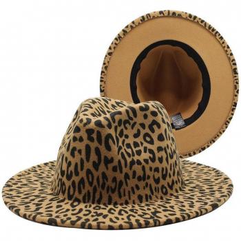 Leopard Print Gambler Hat for Women