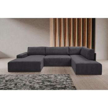 WERK2 Wohnlandschaft Rotterdam‑U – kuschelweiches Cord‑Design in eleganter U‑Form