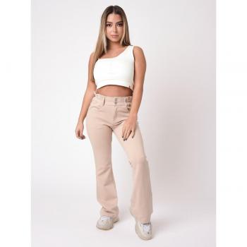 Jean flare style paper bag pour femme