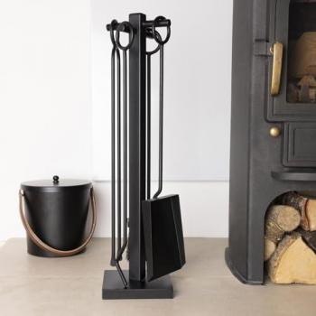 Palm Fireside Companion Set – Black Tool Stand, Matte Finish
