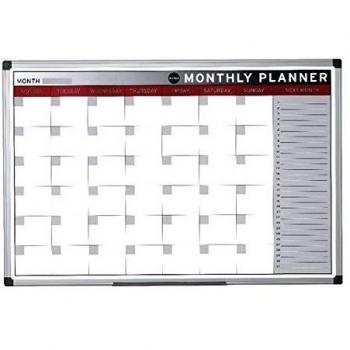 Bi-Office Month Magnetic Whiteboard Planner Aluminium Frame 900x600mm DD
