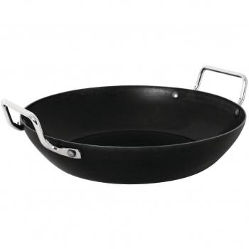 Vogue 720 Cast Iron Professional Black Paella Pan, 508mm