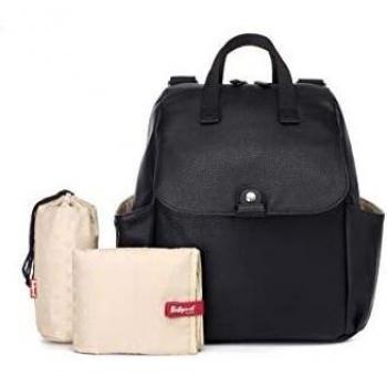 Robyn Babys Wickelrucksack – Schmal, Kunstleder, Black, 4‑in‑1