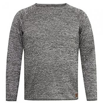 Blend Strickpullover BHBDan Herren Feinstrickpullover in Grau (Pewter Mix) bis 6XL