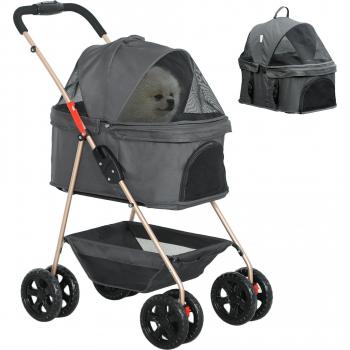 Poussette pour Chiens avec Panier Inférieur PawHut