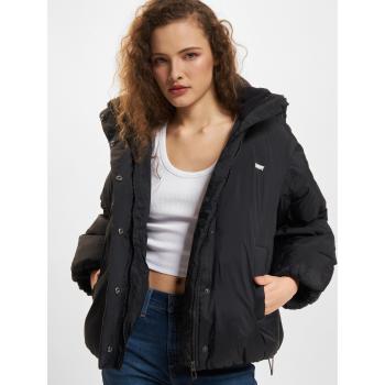 Levi’s Puffer‑Steppjacke „Down Bubble“ – Schwarz, mit Kapuze und Logo S