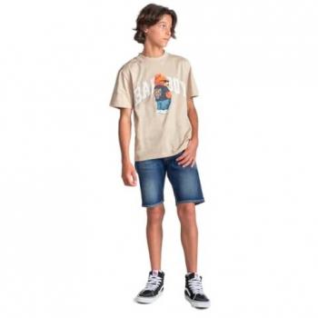 Short enfant Le Temps des Cerises Bermuda Mike Bleu délavé