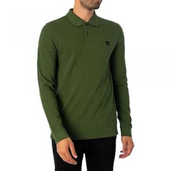 Polo Timberland Millers River a Maniche Lunghe Verde M