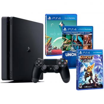 Playstation 4 PS4 Slim 500Gb PACK FAMILIAR + 5 Juegos