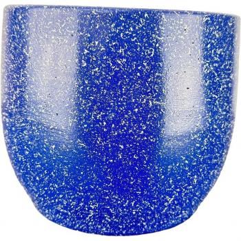 Cojín de Flores Azul Marino con Marco de Granito – 19 CM