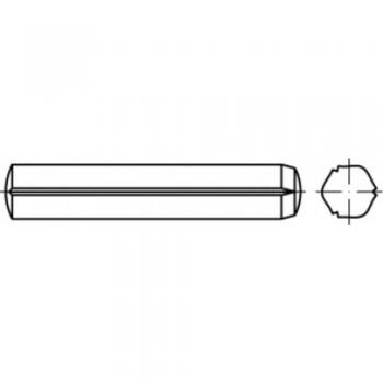 TOOLCRAFT Zylinderkerbstift 10 mm, Stahl, 25 Stück