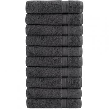 VidaXL Premium Hand Towels 10pcs SOLUND Anthracite 50x100cm 600gsm