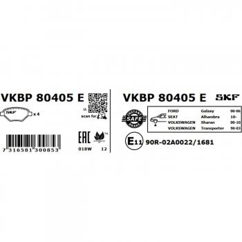 SKF VKBP 80405 E Brake Pad Set