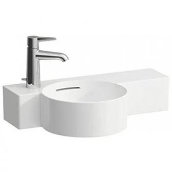 Lavabo Laufen Val 550×315 mm Blanco: Balda Derecha, Rebosadero y Orificio Izquierdo